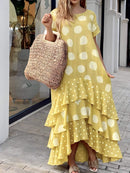 Vestido Longo com Babados Marbres