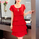 Vestido Curto em Camadas Maadi