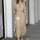 Vestido Longo com Abotoamento Royal