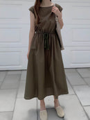 Vestido Mídi com Amarração Ruby