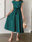 Vestido Mídi com Amarração Ruby