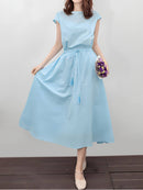 Vestido Mídi com Amarração Ruby